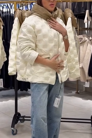 Textured Quilted Short Coat