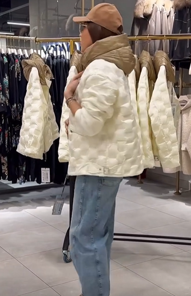 Textured Quilted Short Coat