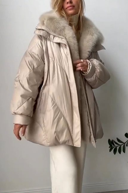 Fur-Trimmed Windbreaker