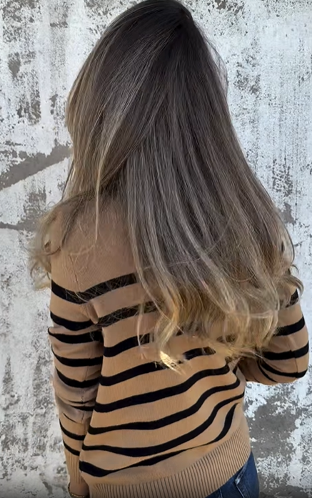 Striped Mock Neck Sweater