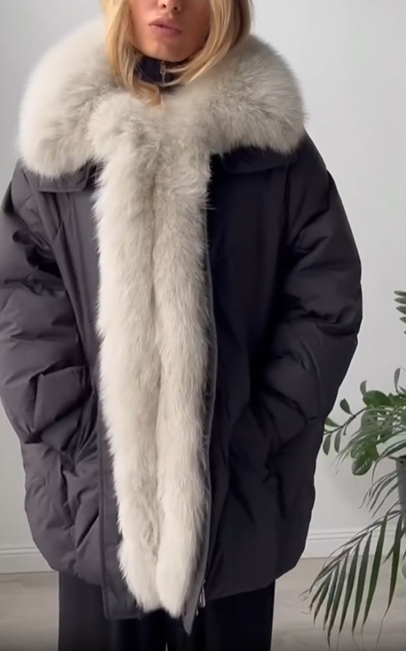 Fur-Trimmed Windbreaker