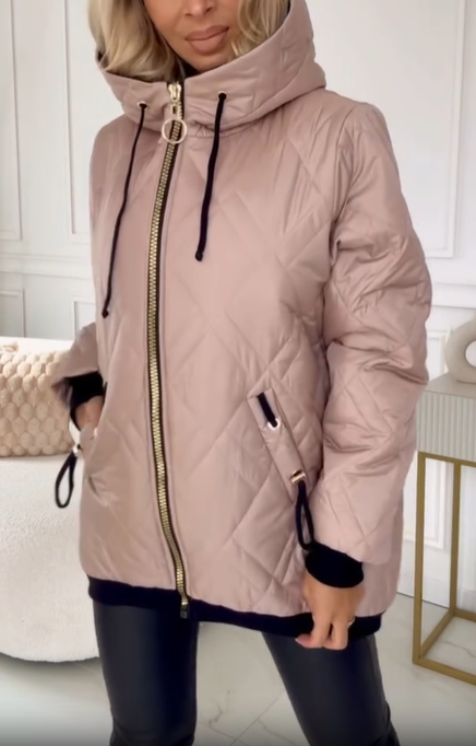 Quilted Hooded Down Jacket