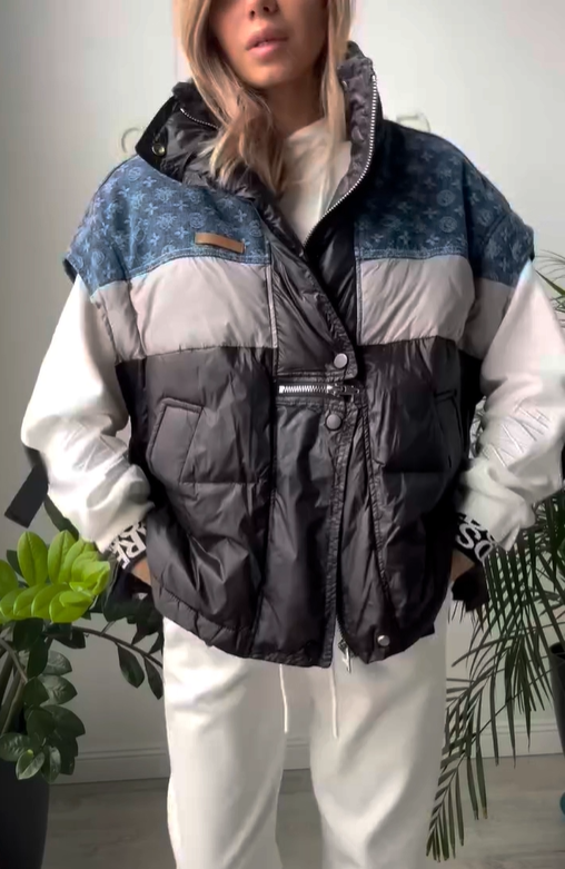 Khaki Quilted Puffer Vest