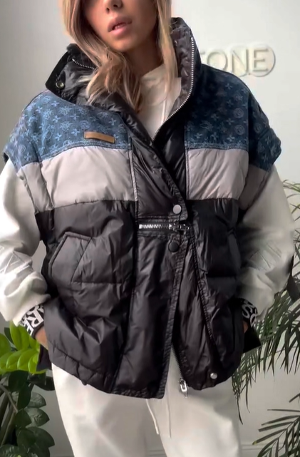 Khaki Quilted Puffer Vest