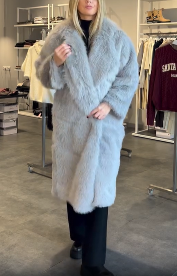 Longline Faux Fur Coat