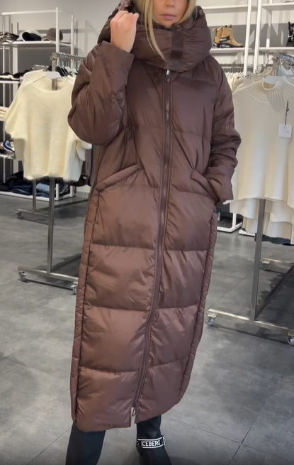 Black Longline Down Jacket