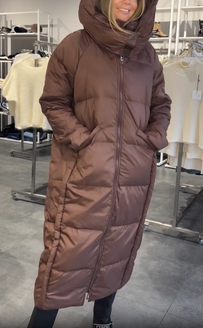 Black Longline Down Jacket