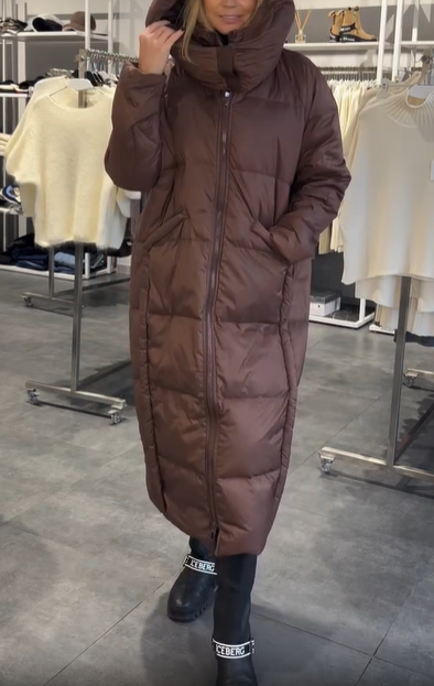 Black Longline Down Jacket