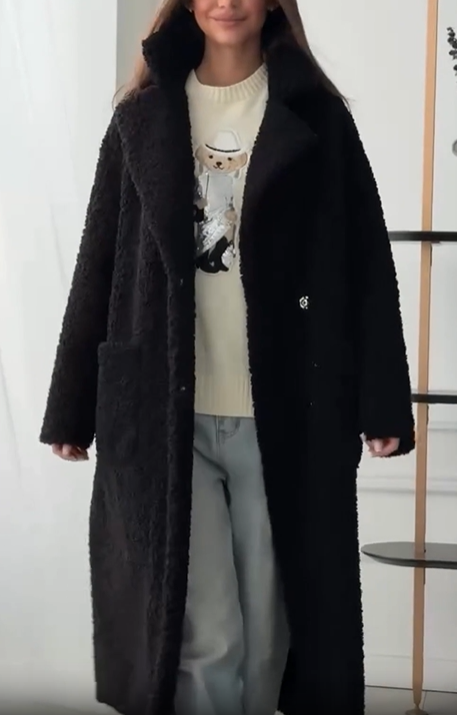 Teddy - Style Wool - Blend Coat