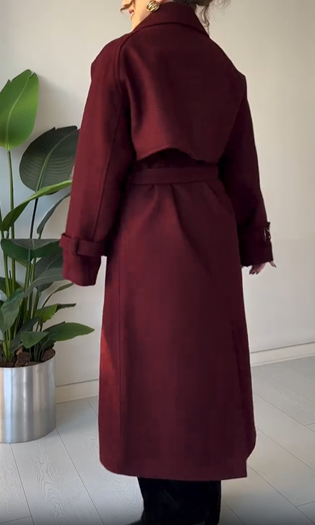 Wool - Blend Trench Coat