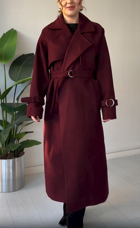Wool - Blend Trench Coat