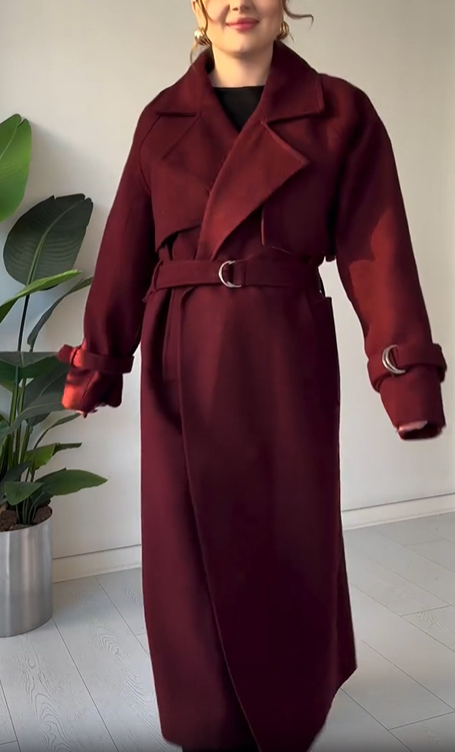 Wool - Blend Trench Coat