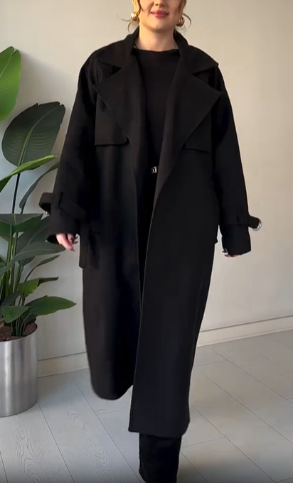 Wool - Blend Trench Coat