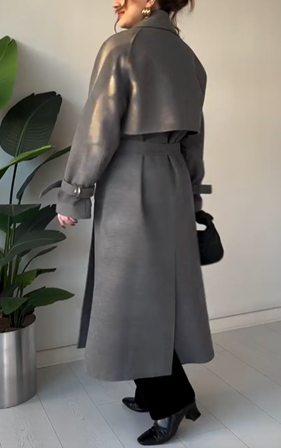 Wool - Blend Trench Coat