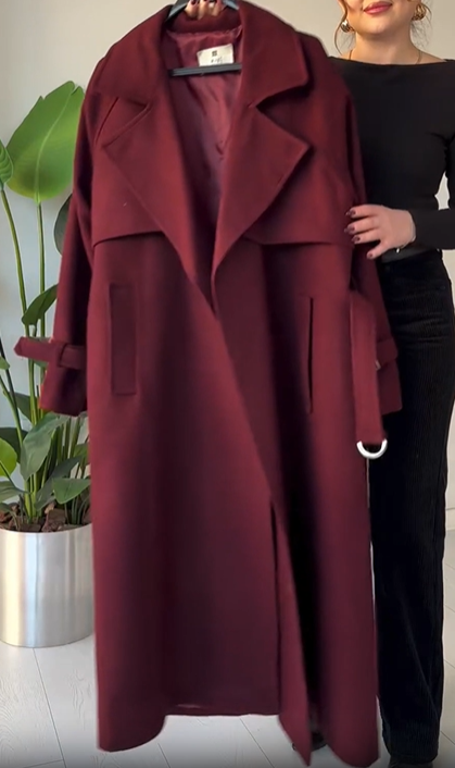 Wool - Blend Trench Coat