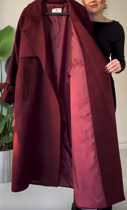 Wool - Blend Trench Coat