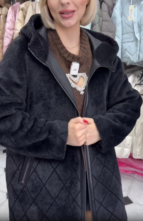 Black Reversible Shearling - Style Coat