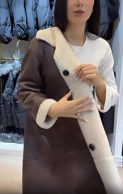Reversible Suede Shearling Coat