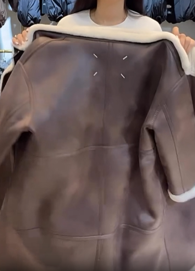 Reversible Suede Shearling Coat