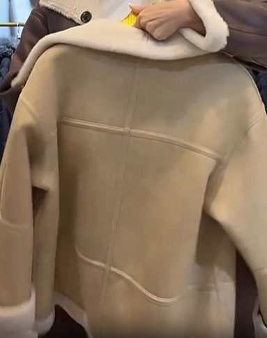 Reversible Suede Shearling Coat