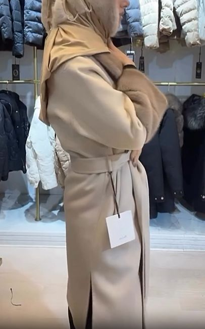 Wool - Blend Coat with Faux Fur Accents