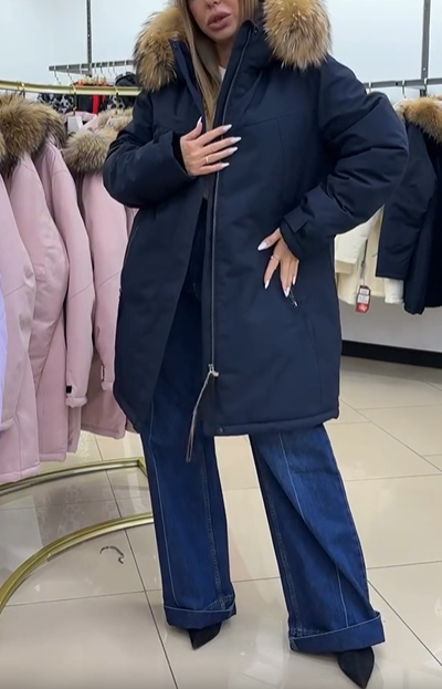 Hooded Parka with Faux Fur Trim