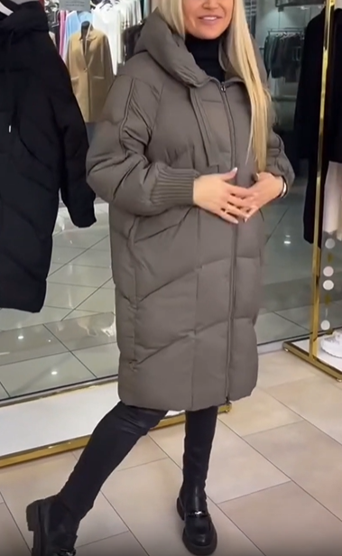 Hooded Drawstring Puffer Coat