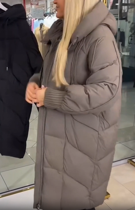 Hooded Drawstring Puffer Coat