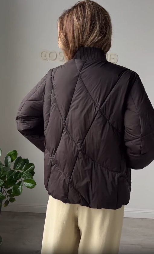 V-Neck Frog-Button Down Jacket