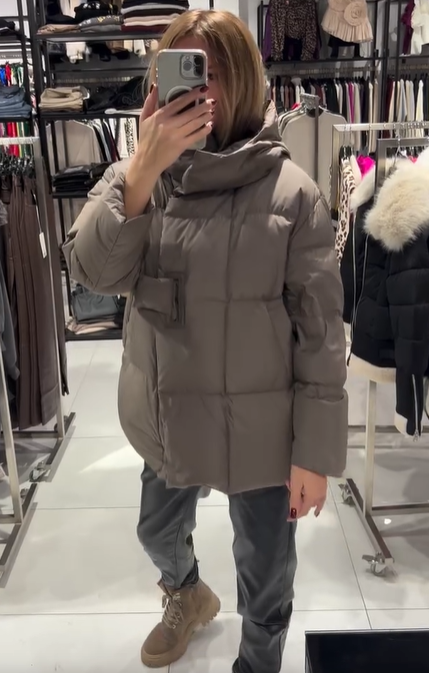 Toggle-Closure Hooded Puffer Jacket