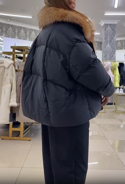 Faux Fur Short Puffer Jacket