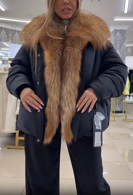 Faux Fur Short Puffer Jacket