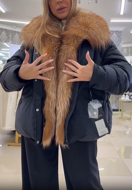 Faux Fur Short Puffer Jacket