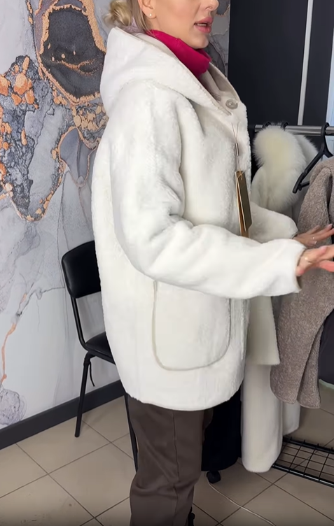 Reversible Hooded Teddy & Faux Leather Coat