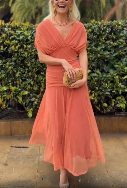 Ethereal Whisper Navy Blue Dress