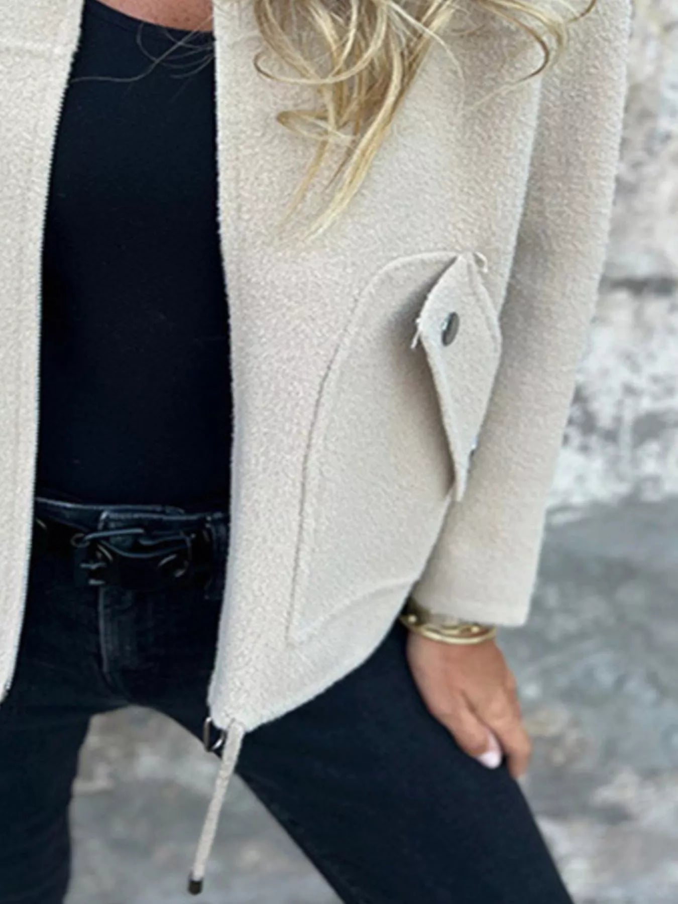 Chic Utility Jacket with Pocket Details