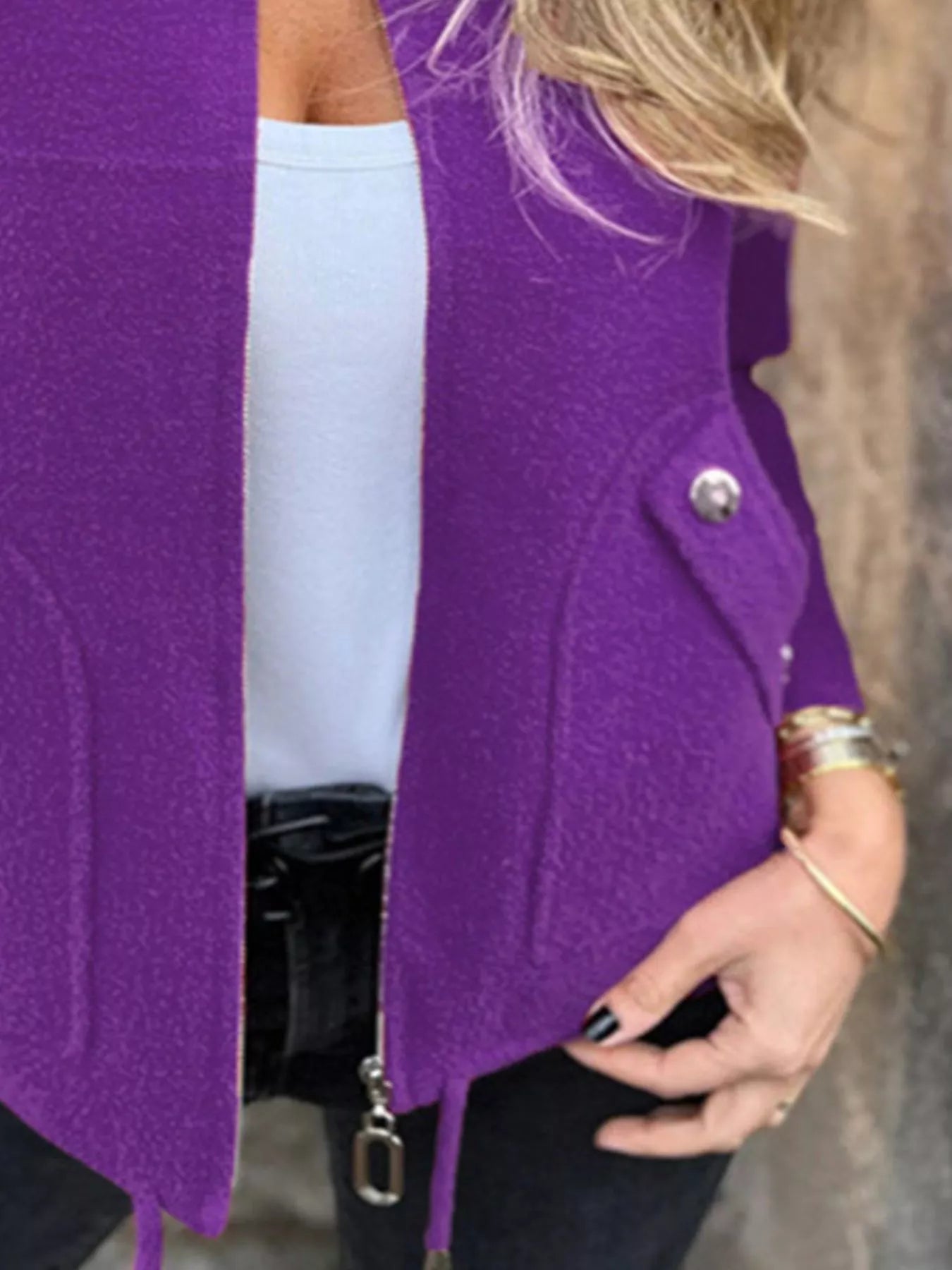 Chic Utility Jacket with Pocket Details