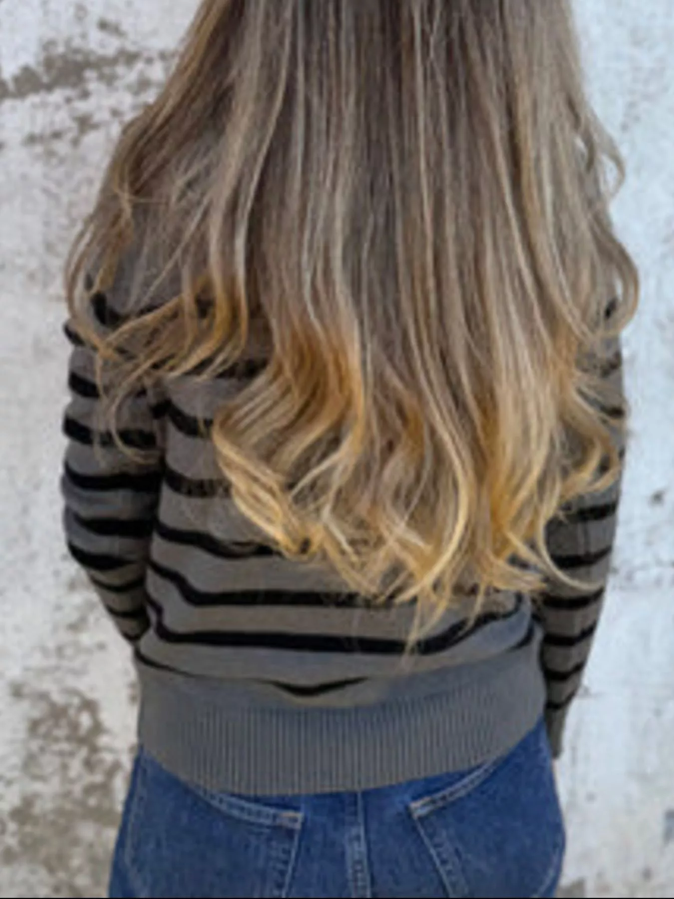 Striped Mock Neck Sweater