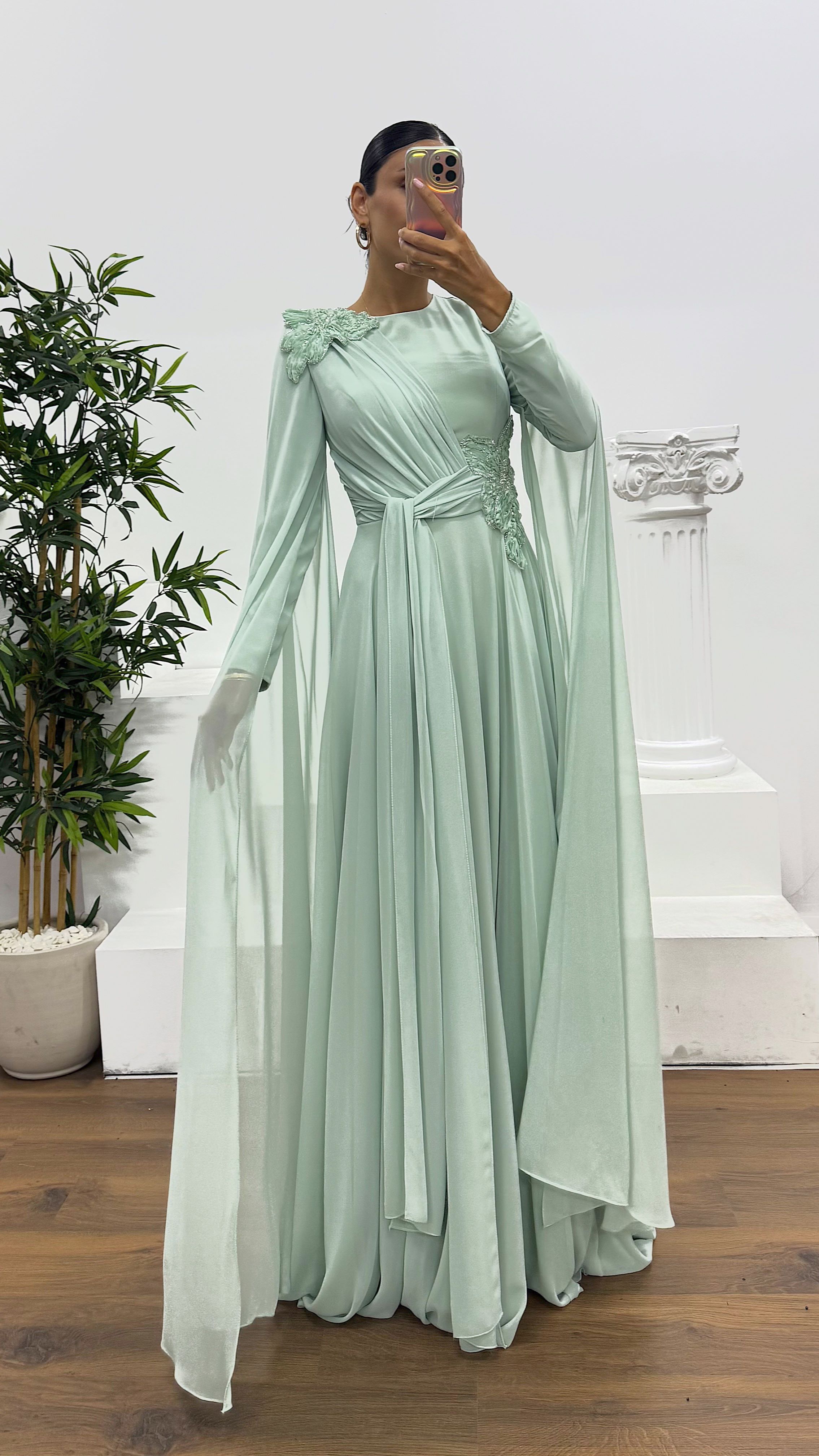 Chiffon Hijab Evening Dress