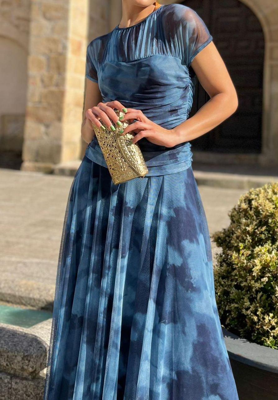 [Copy]One-Shoulder Draped Elegance Gown