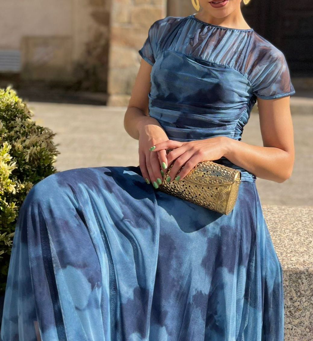 [Copy]One-Shoulder Draped Elegance Gown