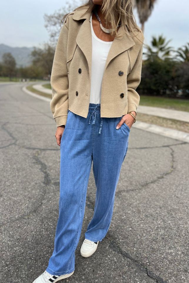 Double - Breasted Short Coat