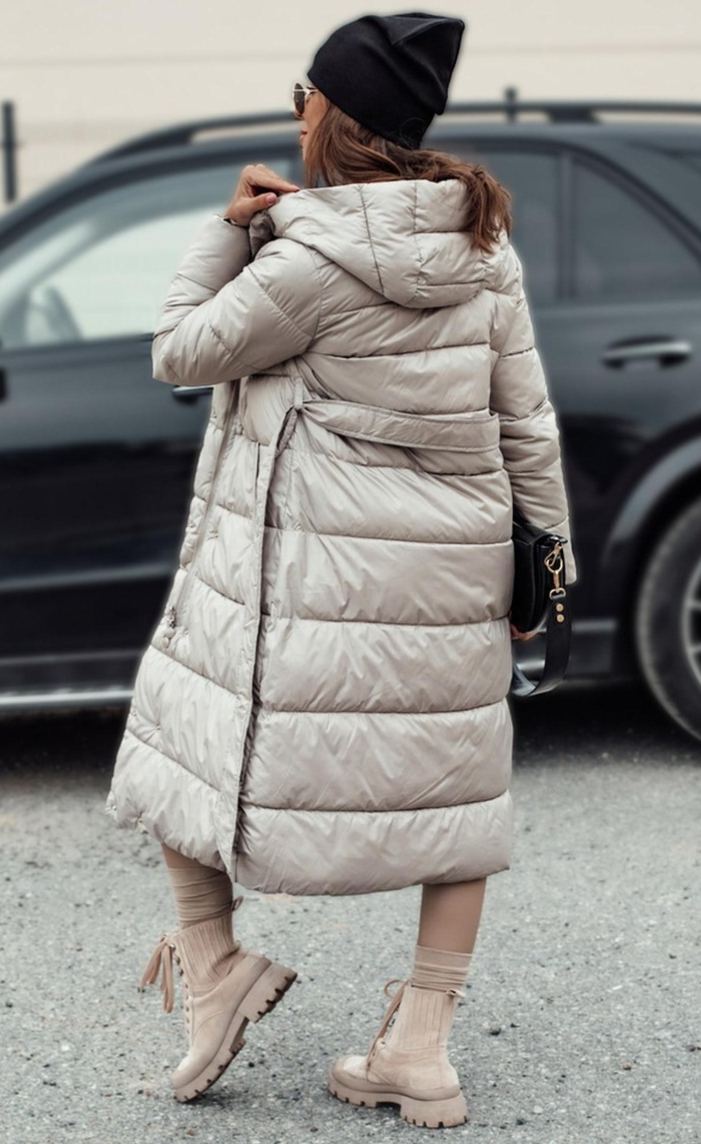 Reversible Down Coat with Leopard Print and Solid Design