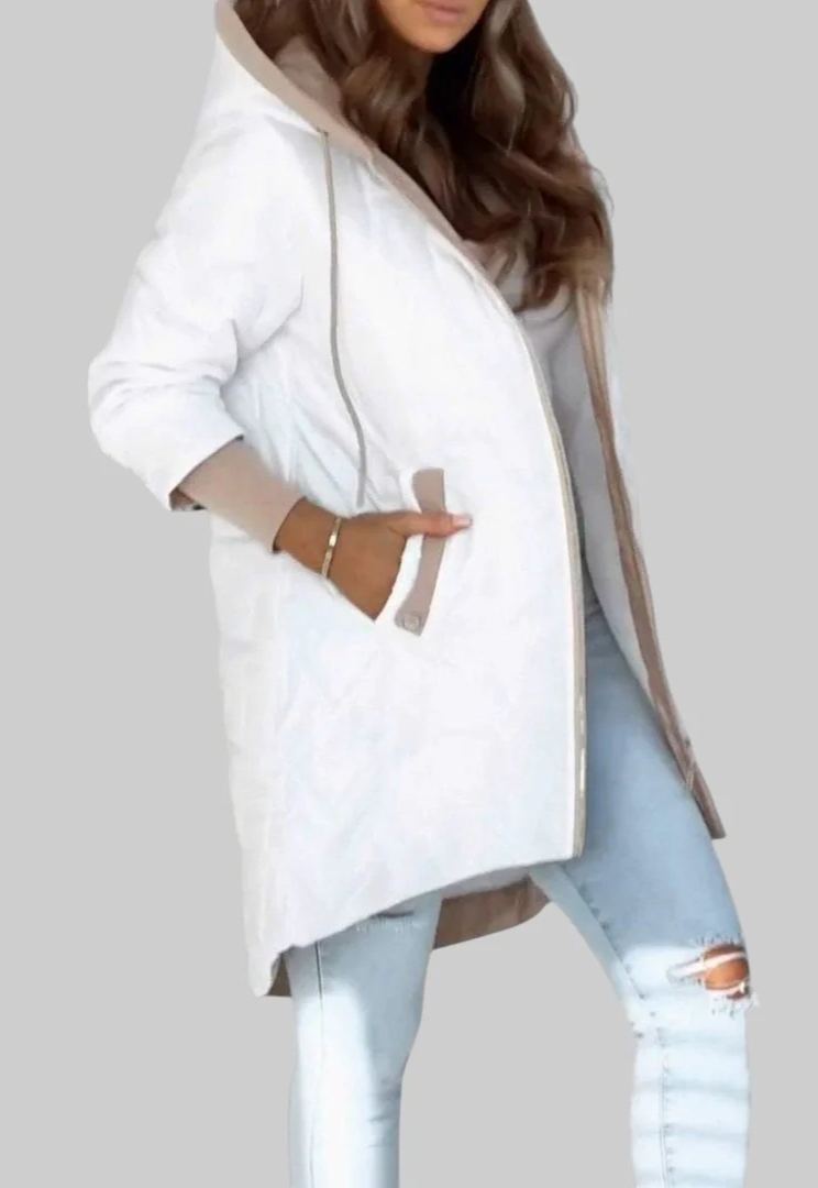 Quilted Puffer Jacket with Drawstring Hood