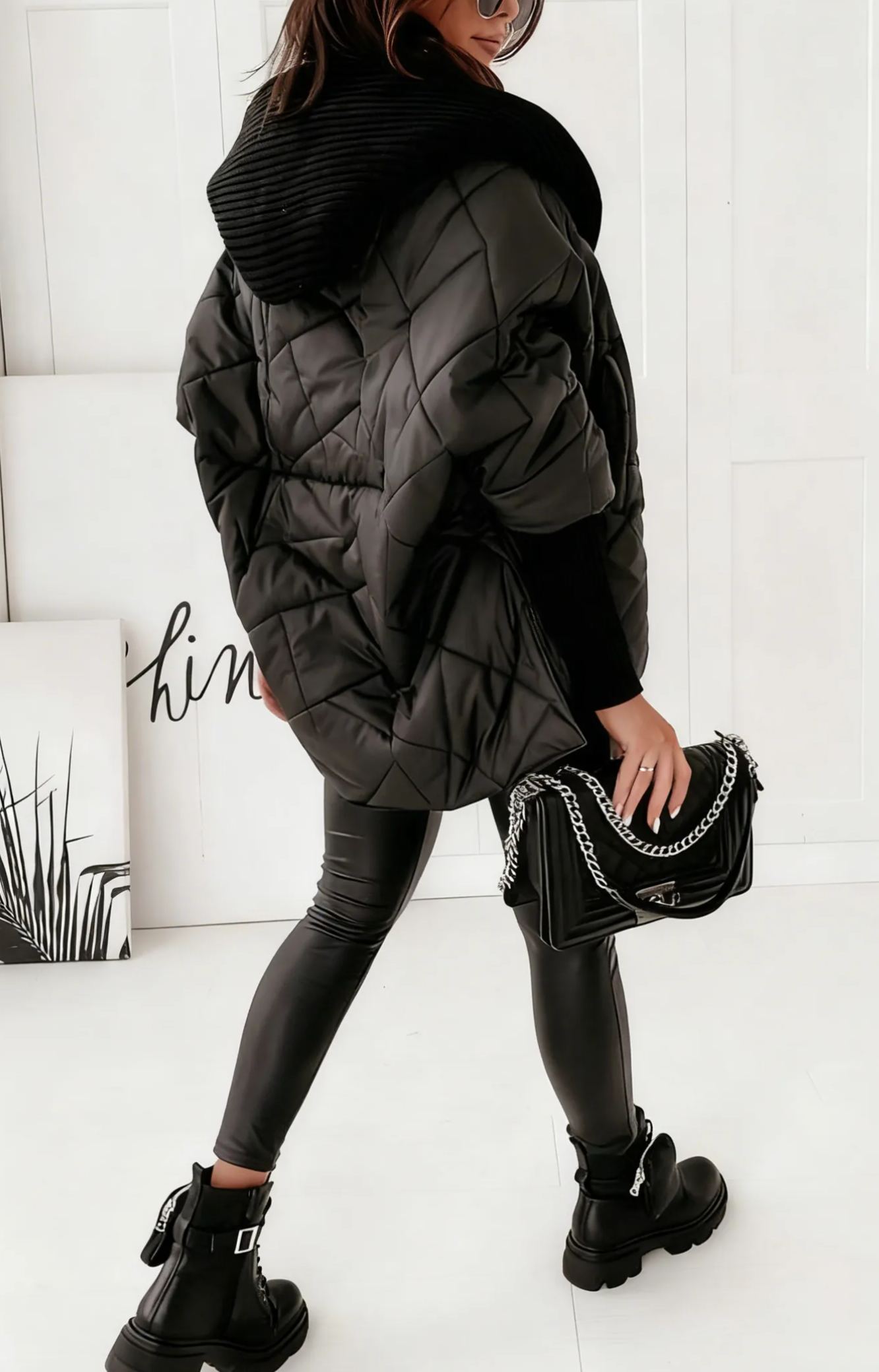 Burgundy Oversized Hooded Jacket