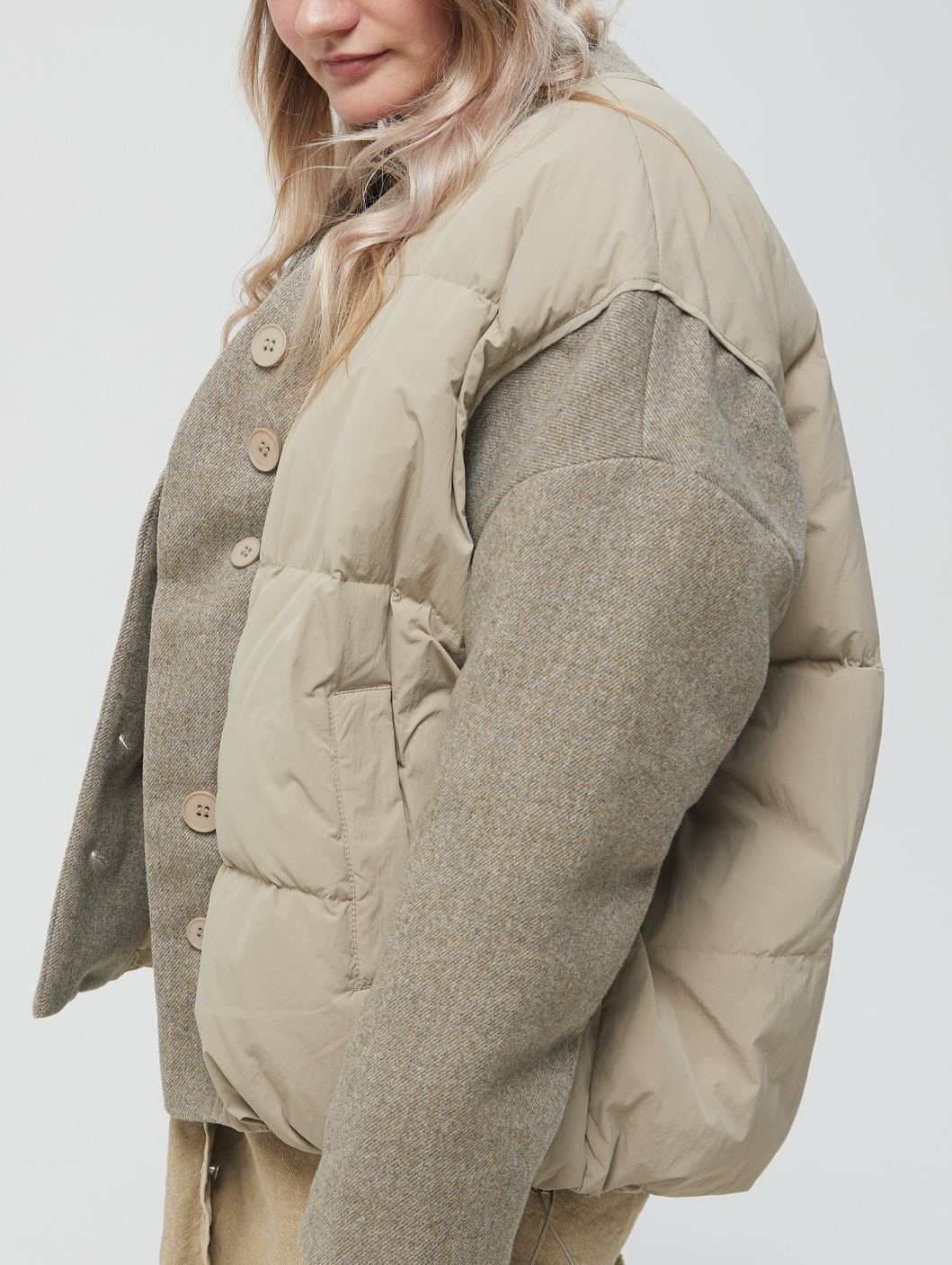 Wool-Blend Down Jacket