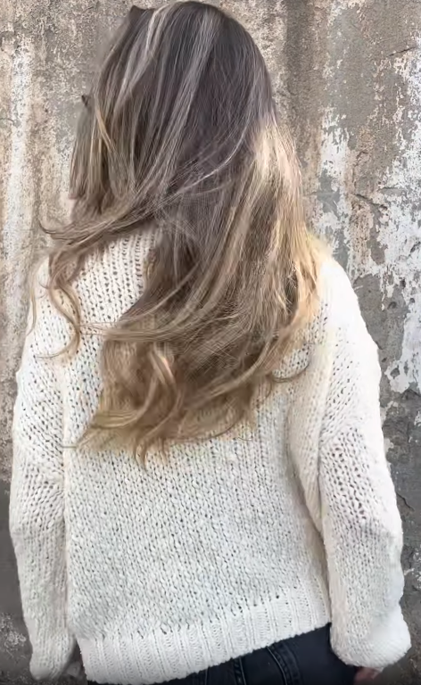 Embellished V - Neck Knit Sweater