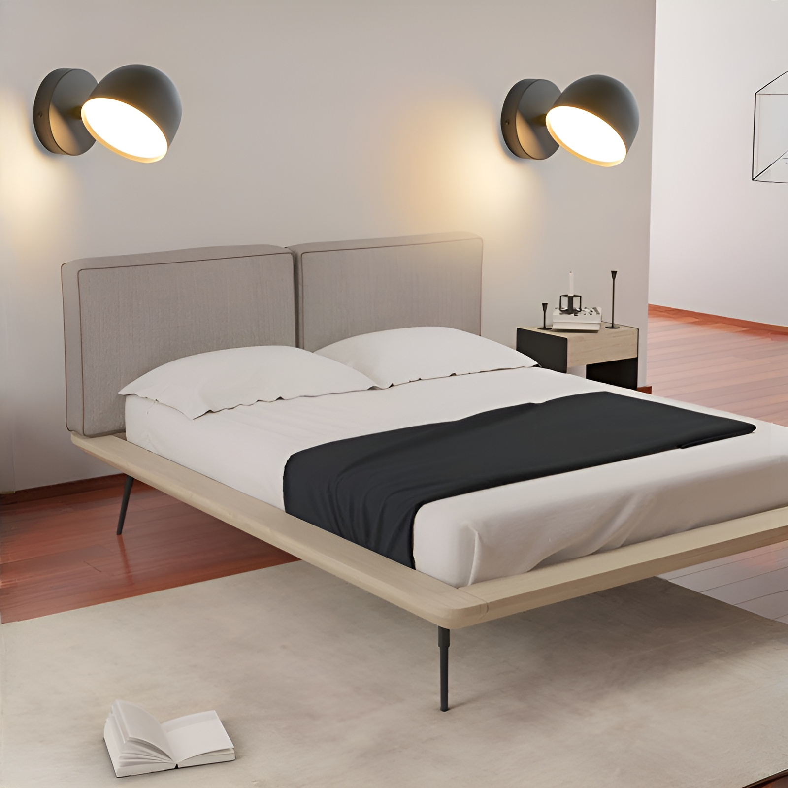 Moderne weiße Wandleuchte mit Touch-Steuerung für Innenräume