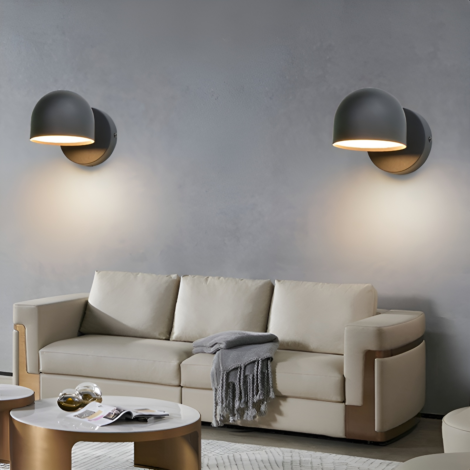 LED-Wandleuchte mit stufenloser Dimmfunktion in Weiß