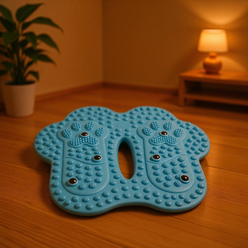 Benutzer entspannt auf der Luft-Akupressur Matte